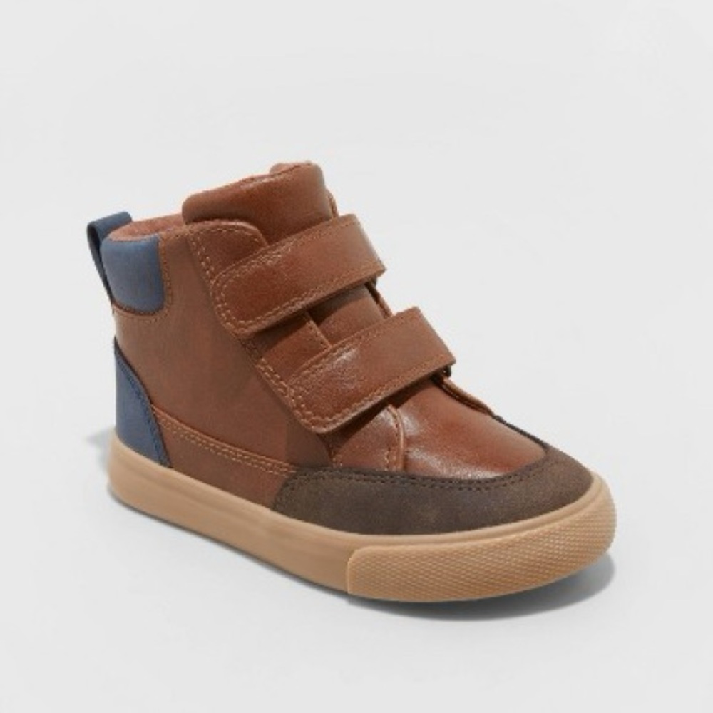 Toddler Boys' Xavier High Top Sneakers Size 6 Cat & Jack Cognac
